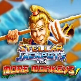 Stellar Jackpots with More Monkeys slot visual from Lightning Box Game available on betsixty.eu